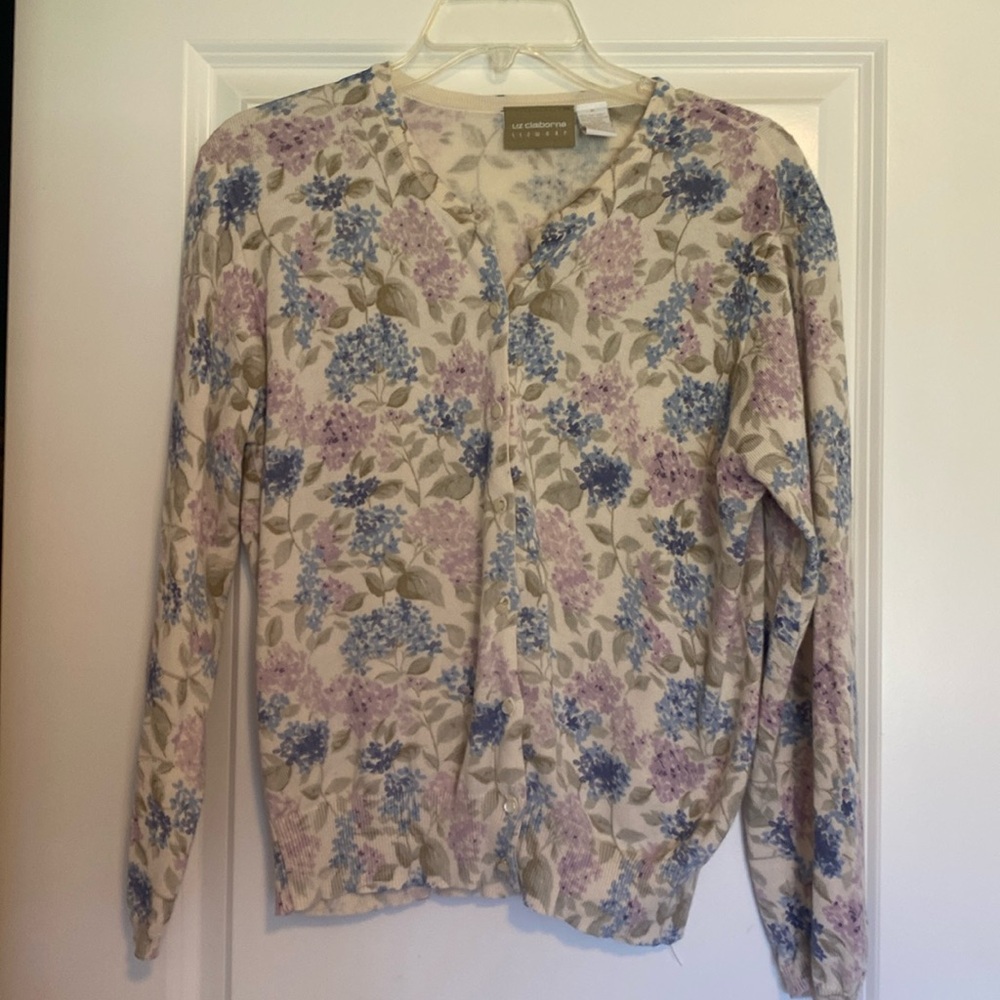 Liz Claiborne floral cardigan